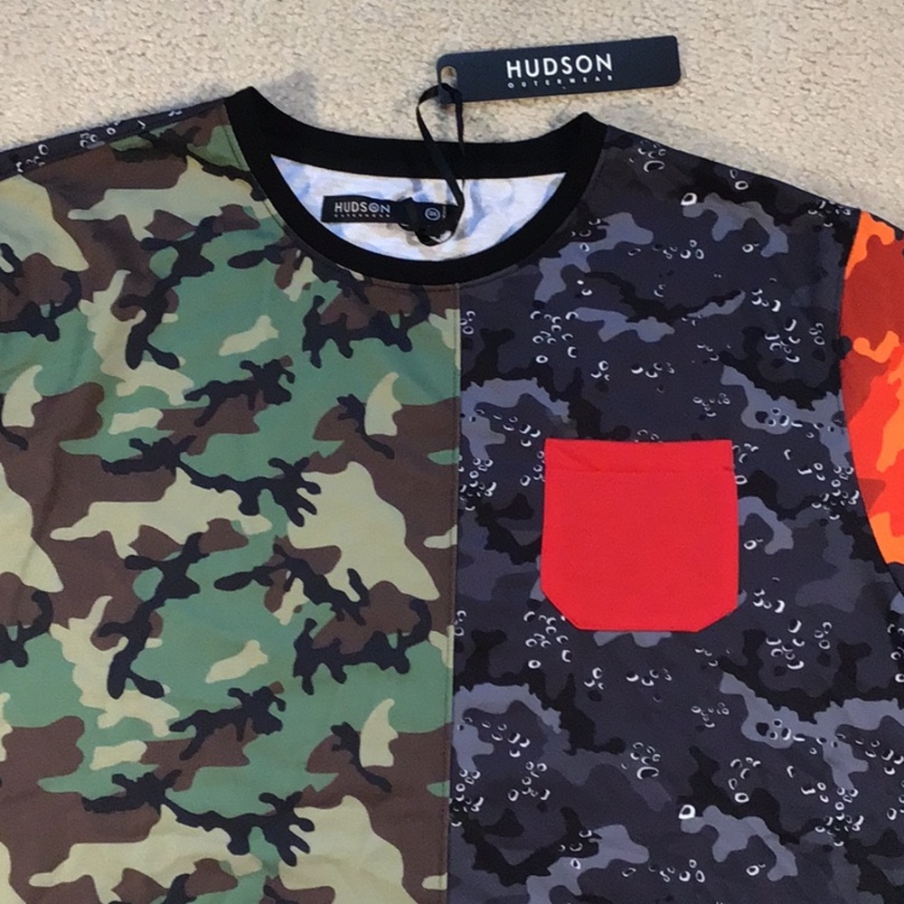 NWT Hudson’s Outerwear camo with delightful patched sections. - Picture 2 of 6